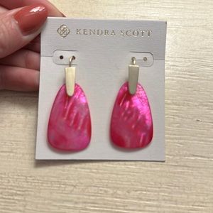 Kendra Scott pink shell earrings